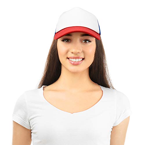 Dalix Red White And Blue Trucker Hat Mesh Cap 12 Pack Dozen #TOP3