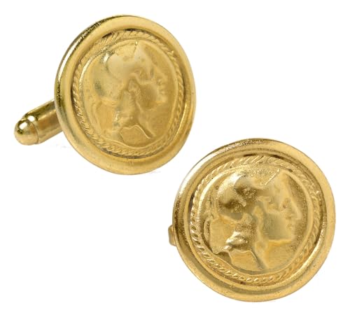 MADE IN USA - Father's Day Sale, Greek Athena Coin Cufflinks, from ILANET Museum Collection