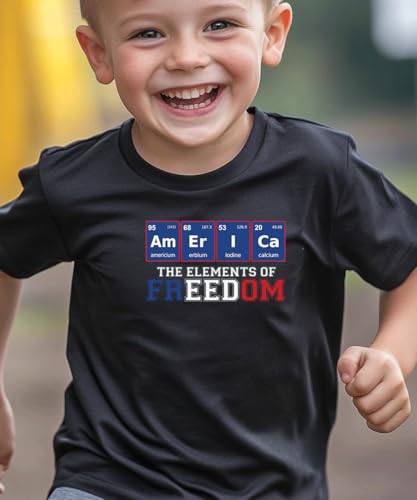 4th of July Toddler Baby Boys Girls T-Shirt Kids Funny Letters Print Patriotic Cotton Independence Day Top3