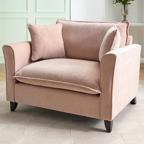 Sillón estándar chenille rosa cómodo miniatura 5