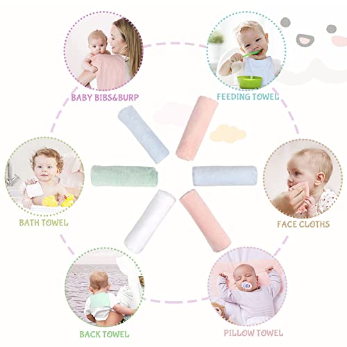 Orighty Burp Cloths For Baby 8 Pack - Super Soft & Highly Absorbent Coral Fleece Baby Burp Cloth - 20 X 10 Inch Gentle & Large Burp Rugs For Baby Sensitive Skin - Burping Cloths For Newborn Essential #TOP2