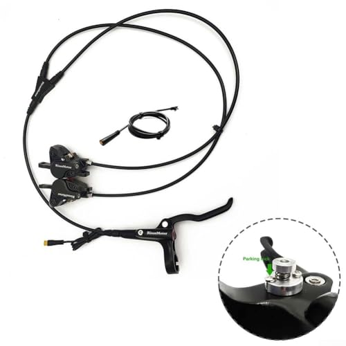 E-Bike Hydraulic Disc Brake Set Front Dual Calipers And Parking Button Single Oil Brake Hydraulic Brake Set Mountain Bike, E-Bike, Fat Bike From 3-pin Male Quick Release Connector To SM-2A 2-pin Male by Cloudpower - Image 6