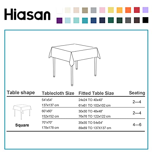Hiasan Square Tablecloth - Waterproof and Spillproof Washable Fabric Table Cloth for Dining Room Kitchen, Beige, 60 x 60 Inch by Hiasan - Image 5