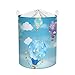Clastyle 45L Ceste per la Biancheria Mongolfiera Cesta Porta Bucato Bambini Pieghevole Blu con Manici Cestino Portaoggetti Impermeabile con Coulisse, 36*45 cm