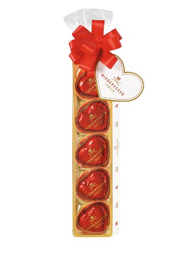 Niederegger Marzipan Herzen im Beutel mit Schleife, 2er Pack (2 x 63 g)