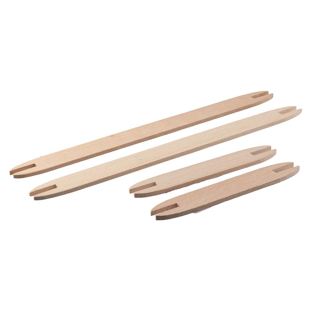 4 Pcs Wooden Weaving Shuttles Sweater Weaving Sticks Knitting Tool for DIY Weaving Crafting,2 Sizes