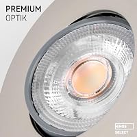 EMOS LED Spots 230V, 4.9W / 380lm, 50° Schwenkbar, Einbaustrahler Led warmweiß 3000k | Deckenspots Flach, 68mm Lochmaß | Set mit 12 Stück Einbauleuchten Rund, Silber – Ansicht 8