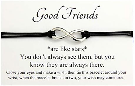 Handmade Infinity charm Wish bracelet for family friends wedding teacher,Come With Organza Gift bag,(Handmade in UK) (Will You Be My Godmother)