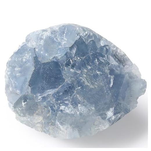 YATOJUZI Blue Calcite Crystal Cluster 1.5" Natural Stones and Healing Crystals Blue Calcite Mineral Geode Reiki Gemstones Raw Stones for Energy Balancing 1PCS