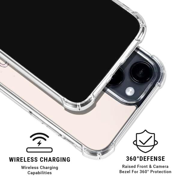 Skinit Clear Phone Case Compatible with iPhone 14 - Officially Licensed Disney Lilo and Stitch Stitch and Angel Design