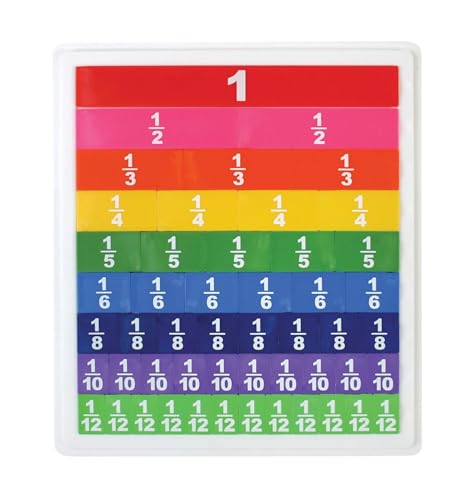 School Smart Magnetic Fraction Tiles, 0.25 H x 10.5 L x 9.5 W