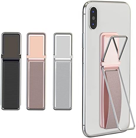 Phone Grip, YUOROS Phone Holder Stand for Desk Universal Cell Phone Ring Loop Kickstand (3 Pieces Black Grey Pink)