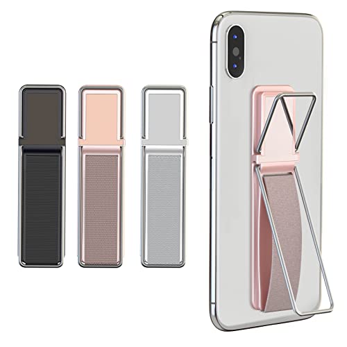Phone Grip, Yuoros Phone Holder Stand For Desk Universal Cell Phone Ring Loop Kickstand (3 Pieces Black Grey Pink) #TOP3
