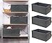Fordonral Pack of 3 Large Capacity Storage Bins Closet Organizer System, Sturdy Foldable Storage Boxes for Organizing Clothing, Sheets, Toys, Books - Shelf Organizer Shelves Basket Storage Bin