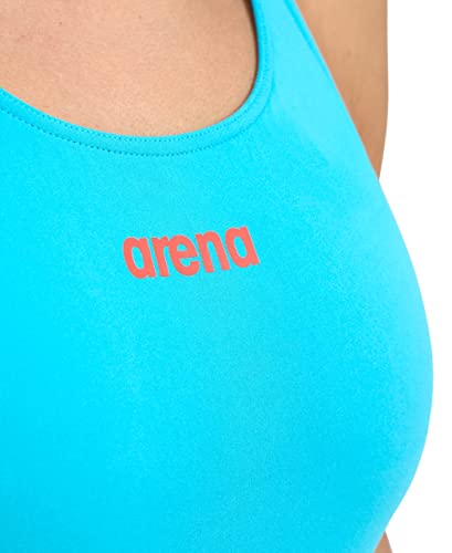 Image of Arena Womens Solid Team Swimsuit Swim Tech Back MaxLife Open Back Bathing Suit Athletic Swimwear