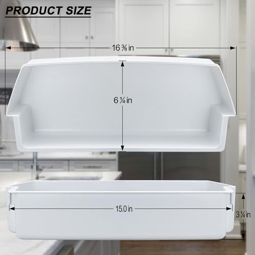 2 Pack MSD2542VES01 MSD2542VEW00 Refrigerator Door Shelf Bin Fit for Maytag by SupHomie - Used condition - Image 3