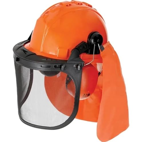 KH100100 - Kit de protección forestal Premium casco de protección con visera, auriculares y protección del cuello KRAMP