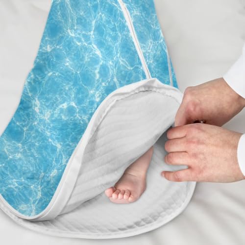 Kigai Water Ripples Baby Sleep Sack Wearable Blanket Sleeping Bag 2-Way Zipper Soft Swaddle Transition Sack — view 4