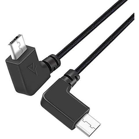 RCGEEK DJI Spark Type C Cable Right Angle for DJI Mavic Pro, Black Cover