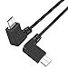 RCGEEK Type C Cable to Micro USB OTG Cable 11 Inch Nylon Braised Right Angle Compatibel with DJI Mavic Mini Mavic 2 Mavic 2 Zoom Mavic Pro Mavic Air DJI Spark, Black