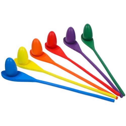 Milisten Wooden Sensory Training Egg Spoon Game Set for Kids Outdoor Balance Relay Race Toy Early Development Activity Toy for Boys and Girls