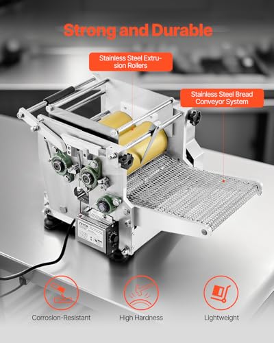 Image of VEVOR Electric Tortilla Maker, Automatic Corn Tortilla Making Machine with Non-Stick Coating and Two Molds(4 in + 6 in), Electric Chapatti Machine Suitable for Produce Sopes Pita Tortilla Pizza