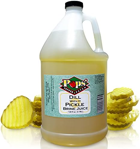Pops Pepper Patch Pickle Brine Juice - Dill Pickle Juice for Leg Cramps, Pickle Pops, Pickle Juice Shots - Made from Real Dill Pickles - No Artificial Colors or Flavors - Aids in Hydration - 1 Gallon