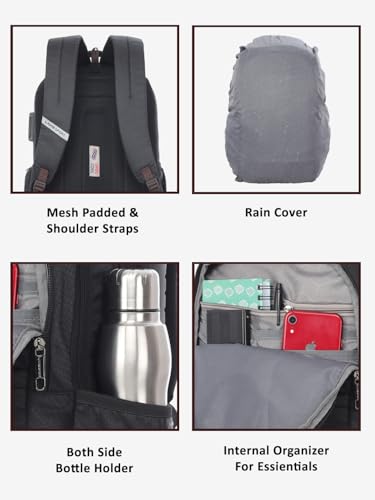 Image of Lavie Sport 35L Zenith| 19 Inch | Fits Upto 15 Inch Laptop Backpack | Laptop Compatiable | Rain Cover | Combi Lock | College Bag | for Men & Women