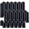 MTLEE 36 Pcs Pillar Candles Bulk Set of 3 Long Burning Wax Pillar Candles 2 in x 3, 6, 8 Inch Dripless Unscented Smokeless for Wedding Party Spa Lantern Fireplace Home(Black)