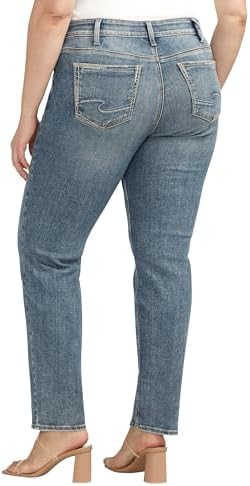 Silver Jeans Co. Women's Suki Mid Rise Curvy Fit Skinny Jeans