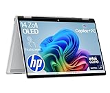 HP OmniBook X Flip 2in1 Next Gen AI Laptop | Intel Core Ultra 7 256V | dedizierte NPU für KI | 47 NPU Tops | Copilot+ PC | 14" 3K 2880x1800 OLED Touchscreen | 16GB | 1TB SSD | Win11 | QWERTZ | Silber