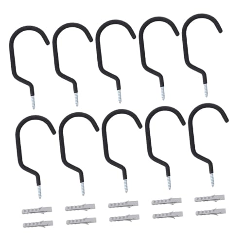 STOBAZA 10Pcs Wall Mount Bicycle Storage Hooks Bike Hangers for Garage Space Saving Bike Rack Heavy Duty Wall Mount Bike Hooks for Road Bikes and Cycling Enthusiasts