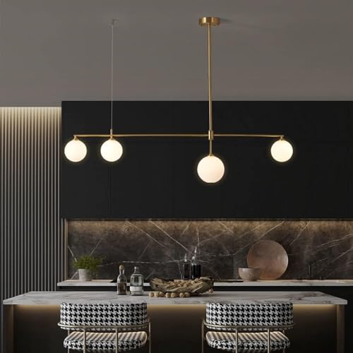 Lámpara colgante de techo LED de cobre CXYWBD estilo minimalista para cocina y barra de bar