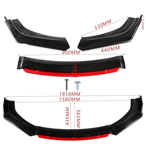 Kit diffuseur de pare-chocs avant haut de gamme rouge pour Mazda 3 finition soignée - 2