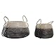 DKD Home Decor Körbe Set Natural Grau Seegras (52 x 52 x 44 cm) (2 Stück) (Referenz: S3018622)