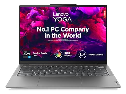 Yoga Slim 6 13th Gen Intel Evo Core i5 13500H 14"(35.5cm) WUXGA OLED 400Nit Laptop (16GB/512GB SSD/Win 11/Office 21/Backlit KB/1Yr Warranty/Alexa/3 Mo