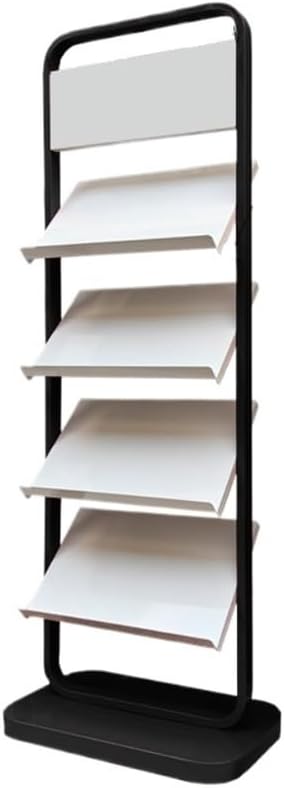 Magazine Rack, Promotional Material Racks Multi-Layer Magazine Racks Books and Newspapers Display Racks Sub Business Hall Custom Floor Sloping Newspaper Racks Brochure Display Stand(Blue)