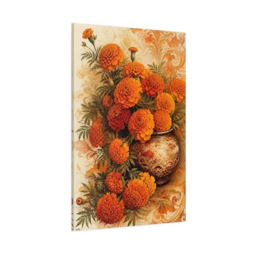 Toile marigolds orange grand format habiller grand mur