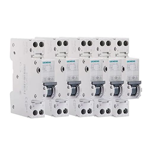 SIEMENS - Lot de 5 Disjoncteurs électriques phase + neutre 16A