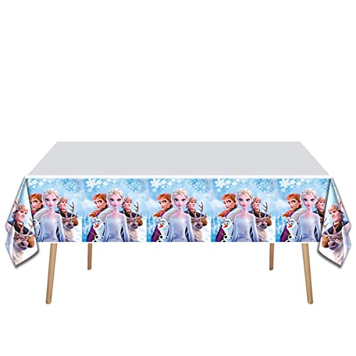 Frozen Party Supplies, Frozen Birthday Party Decorations 18 Plates, 20 Napkins And 1 Tablecloth #TOP5