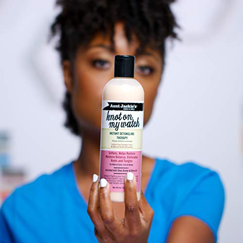 Aunt Jackie's Curls and Coils Knot On My Watch Instant Hair Detangling Therapy for Natural Curls, Coils and Waves, Enriched with shea Butter, 16 oz - Image 4