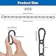 4 Stück Verlängerungskette für Hängesessel 60CM 4MM Hängesessel Kette mit Zwei Karabiner Verzinken Verstellbar Metallkette für Schaukeln, Hängesessel, Blumentöpfe, Vogelkäfig, Hängematten(Schwarz)
