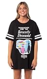 INTIMO Beetlejuice Women's Recently Deceased Movie Nightgown Pajama Shirt Dress For Adults (Medium)