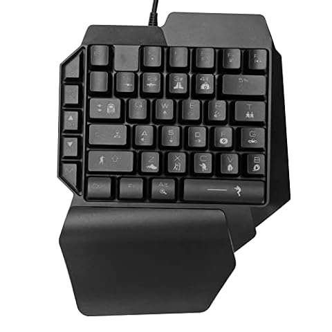 Jednoręczna mechaniczna klawiatura do gier RGB, profesjonalna klawiatura do gier z interfejsem USB, ergonomiczna konstrukcja do komputera stacjonarnego i laptopa