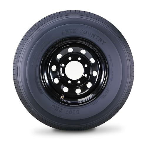 Image of Free Country Trailer Tire Wheel ST235 /85R16 12-Ply 128N 8X6.5 Black Mod Rim