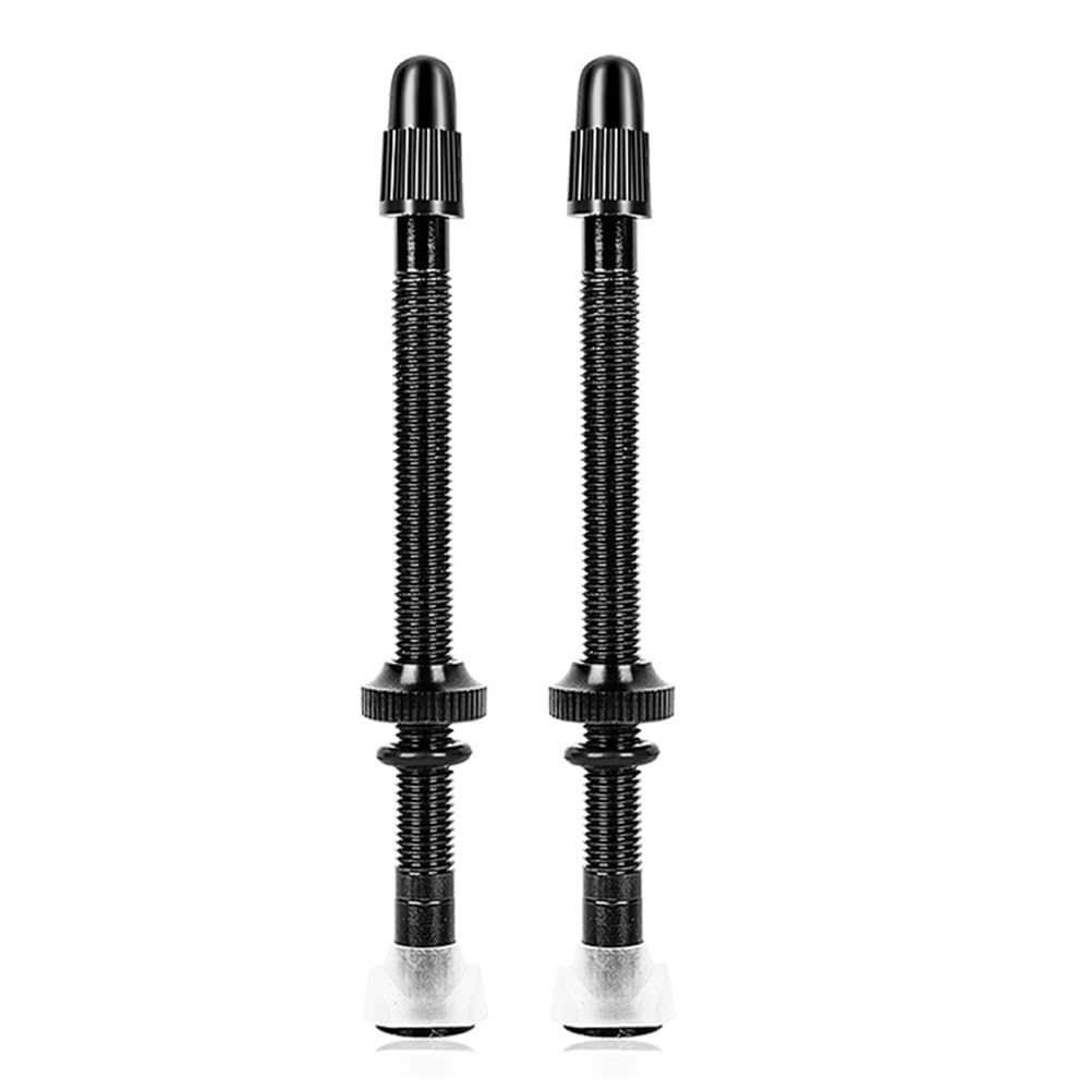 Wouueso 2pcs Bicycle Tubeless Presta Valves Stems Aluminum Alloy 80mm with Valve Core Removal Tool