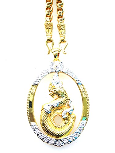 Rare Golden Naga Locket Pendant Set Luxury Jewelry Design With Gold Necklace #TOP1