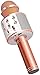 EEM Microphone Karaok sans Fil, Machine de karaoké à Main Portable Bluetooth 4 en 1 avec Haut-Parleur, Lecteur KTV à Domicile avec Fonction d'enregistrement(Rose Gold)