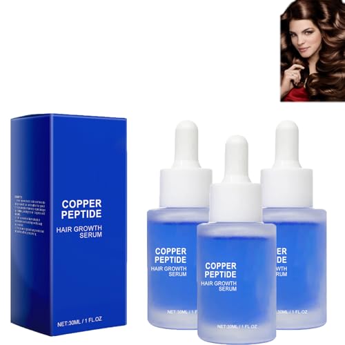 Lot de 3 peptides de cuivre avancés pour cheveux Fleava formule racine et cuir chevelu