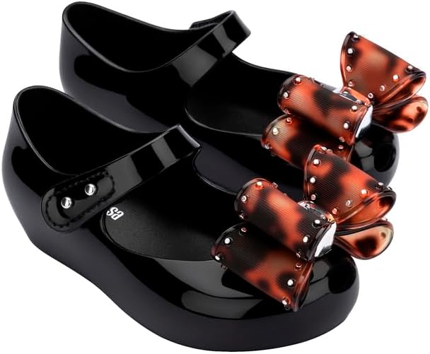 mini melissa Ultragirl Classic Bow Mary Jane Flats for Toddlers and Babies